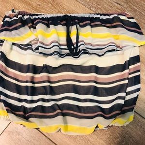 Bebe Striped Tube Top XS